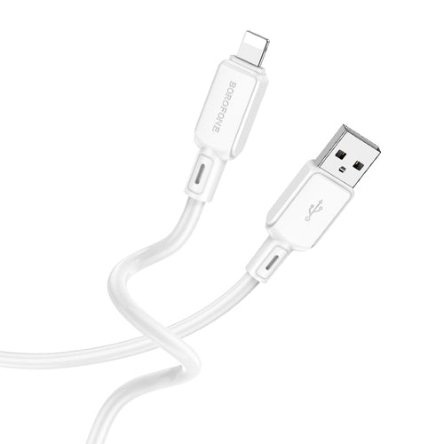Borofone Cable BX94 Crystal color - USB to Lightning - 2,4A 1 metre white