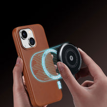 Заредете изображение във визуализатора на галерията – Dux Ducis Naples case for iPhone 14 Plus magnetic leather case MagSafe brown
