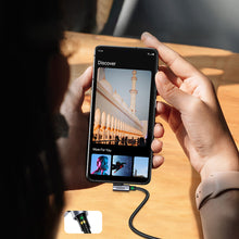 Заредете изображение във визуализатора на галерията – Ugreen 90° angled cable USB C - USB 2.0 480Mbps 3A 3m black (US176)
