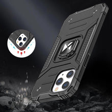 Заредете изображение във визуализатора на галерията – Wozinsky Ring Armor Case Kickstand Tough Rugged Cover for iPhone 13 mini blue
