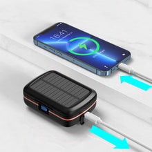 Заредете изображение във визуализатора на галерията – Choetech TWS wireless headphones waterproof with solar panel and built-in 2500mAh powerbank black (BH-T05)
