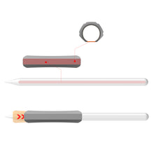 Заредете изображение във визуализатора на галерията – Stoyobe Silicone Holder Set of Silicone Holders for Apple Pencil 1 / Apple Pencil 2 / Huawei M-Pencil black+gray+white (3 pcs.)
