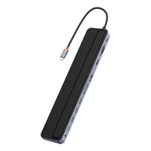 Заредете изображение във визуализатора на галерията – Baseus EliteJoy Gen2 11-Port Type-C HUB Adapter Dark gray（Type-C to HDMI*1+USB3.0*3+PD*1+VGA*1+SD/TF*1+RJ45*1+Type-C Data*1+3.5mm*1）
