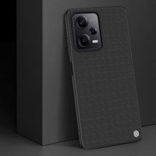 Заредете изображение във визуализатора на галерията – Nillkin Textured Case for Xiaomi Redmi Note 12 Pro / Poco X5 Pro 5G Reinforced Nylon Cover Black
