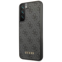 Заредете изображение във визуализатора на галерията – Guess GUHCS23SG4GFGR S23 S911 grey/grey hardcase 4G Metal Gold Logo
