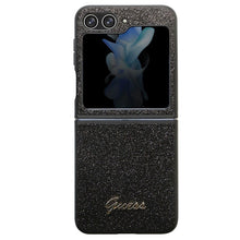 Заредете изображение във визуализатора на галерията – Original Case GUESS - hardcase Glitter Script GUHCZF5HGGSHK for Samsun Galaxy Z Flip 5 Black
