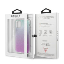 Заредете изображение във визуализатора на галерията – Guess GUHCN65PCUGLPBL iPhone 11 Pro Max różowo-niebieski/pink blue hard case Glitter Gradient - TopMag
