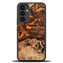 Заредете изображение във визуализатора на галерията – Wood and resin case for Samsung Galaxy A54 5G Bewood Unique Orange - orange and black
