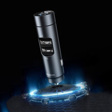 Заредете изображение във визуализатора на галерията – Baseus Energy Column Bluetooth FM Transmitter MP3 Car Charger 2x USB QC3.0 3,1A gray (CCNLZ-0G) - TopMag
