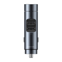 Заредете изображение във визуализатора на галерията – Baseus Energy Column Bluetooth FM Transmitter MP3 Car Charger 2x USB QC3.0 3,1A gray (CCNLZ-0G) - TopMag
