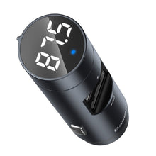Заредете изображение във визуализатора на галерията – Baseus Energy Column Bluetooth FM Transmitter MP3 Car Charger 2x USB QC3.0 3,1A gray (CCNLZ-0G) - TopMag
