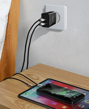 Заредете изображение във визуализатора на галерията – Baseus wall charger adapter 2x USB 2.1A 10,5W black (CCFS-R01) - TopMag
