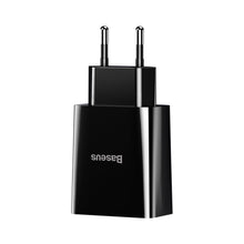Заредете изображение във визуализатора на галерията – Baseus wall charger adapter 2x USB 2.1A 10,5W black (CCFS-R01) - TopMag
