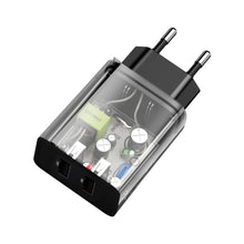 Заредете изображение във визуализатора на галерията – Baseus wall charger adapter 2x USB 2.1A 10,5W black (CCFS-R01) - TopMag
