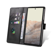 Заредете изображение във визуализатора на галерията – Magnet Case elegant case cover with a flap and stand function Google Pixel 6 Pro black
