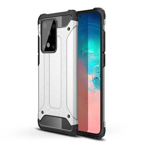 Hybrid Armor Case Tough Rugged Cover for Samsung Galaxy S20 Plus silver - TopMag