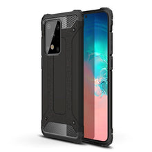 Заредете изображение във визуализатора на галерията – Hybrid Armor Case Tough Rugged Cover for Samsung Galaxy S20 Ultra black - TopMag
