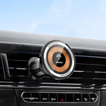 Заредете изображение във визуализатора на галерията – Magnetic holder with MagSafe inductive charger for 15W Dudao F12MAX ventilation grille - black
