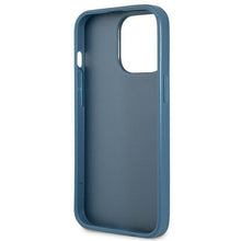 Заредете изображение във визуализатора на галерията – Guess GUHCP13XP4TPB iPhone 13 Pro Max 6.7" blue/blue hardcase 4G Triangle Logo Cardslot
