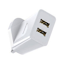 Заредете изображение във визуализатора на галерията – Baseus charger 2x USB 2.1A 10.5W (UK plug) white (CCFS-S02) - TopMag
