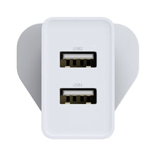 Заредете изображение във визуализатора на галерията – Baseus charger 2x USB 2.1A 10.5W (UK plug) white (CCFS-S02) - TopMag
