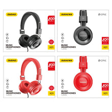 Заредете изображение във визуализатора на галерията – Dudao wired headphones black (X21 black) - TopMag
