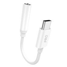 Заредете изображение във визуализатора на галерията – Dudao audio adapter headphone adapter USB Type C to 3.5mm mini jack white (L16CPro white) - TopMag
