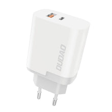 Заредете изображение във визуализатора на галерията – Dudao USB / USB wall charger Type C Power Delivery Quick Charge 3.0 3A 22.5W white (A6xsEU white) - TopMag
