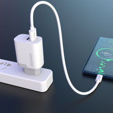 Заредете изображение във визуализатора на галерията – Dudao USB / USB wall charger Type C Power Delivery Quick Charge 3.0 3A 22.5W white (A6xsEU white) - TopMag
