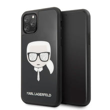 Заредете изображение във визуализатора на галерията – Karl Lagerfeld KLHCN58DLHBK iPhone 11 Pro czarny/black Iconic Glitter Karl`s Head - TopMag
