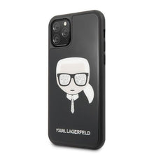 Заредете изображение във визуализатора на галерията – Karl Lagerfeld KLHCN58DLHBK iPhone 11 Pro czarny/black Iconic Glitter Karl`s Head - TopMag
