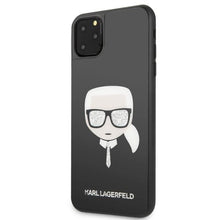 Заредете изображение във визуализатора на галерията – Karl Lagerfeld KLHCN65DLHBK iPhone 11 Pro Max czarny/black Iconic Glitter Karl`s Head - TopMag

