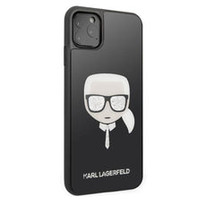 Заредете изображение във визуализатора на галерията – Karl Lagerfeld KLHCN65DLHBK iPhone 11 Pro Max czarny/black Iconic Glitter Karl`s Head - TopMag
