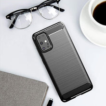 Заредете изображение във визуализатора на галерията – Carbon Case Flexible Cover TPU Case for Samsung Galaxy S20 Ultra black - TopMag
