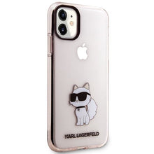 Заредете изображение във визуализатора на галерията – Karl Lagerfeld KLHCN61HNCHTCP iPhone 11 / Xr 6.1" pink/pink hardcase Ikonik Choupette
