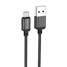 Заредете изображение във визуализатора на галерията – Borofone Cable BX87 Sharp - USB to Micro USB - 2,4A 1 metre black
