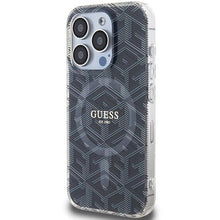 Заредете изображение във визуализатора на галерията – Original faceplate case GUESS GUHMP15LHGCUSTGK for iPhone 15 Pro (Magsafe / IML GCUBE / black)
