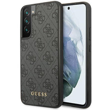 Заредете изображение във визуализатора на галерията – Guess GUHCS23SG4GFGR S23 S911 grey/grey hardcase 4G Metal Gold Logo

