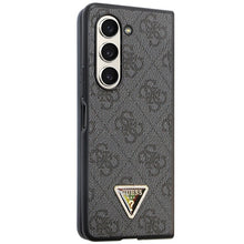 Заредете изображение във визуализатора на галерията – Original Case GUESS - hardcase Leather 4G Diamond Triangle GUHCZFD5P4TDPK for Samsun Galaxy Z Fold 5 Black
