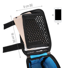 Заредете изображение във визуализатора на галерията – Wozinsky frame bike bag phone cover up to 6.5 inch 1l black (WBB6BK)

