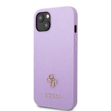 Заредете изображение във визуализатора на галерията – Guess GUHCP13SPS4MU iPhone 13 mini 5.4" purple/purple hardcase Saffiano 4G Small Metal Logo

