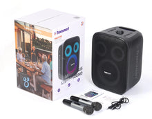 Заредете изображение във визуализатора на галерията – Tronsmart Halo 200 120W wireless speaker + 2 microphones - black
