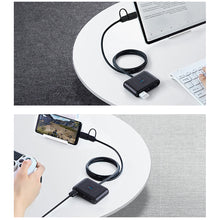 Заредете изображение във визуализатора на галерията – Ugreen HUB 4in1 USB-C - 4xUSB 3.0 5Gb/s 1m black (CR113)
