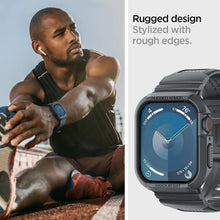 Заредете изображение във визуализатора на галерията – Spigen Rugged Armor Pro Case for Apple Watch 4 / 5 / 6 / 7 / 8 / 9 / SE (44 / 45 mm) - Dark Gray
