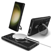 Заредете изображение във визуализатора на галерията – Tel Protect Armor Magsafe Metal Ring Case for Samsung Galaxy S23 Ultra black
