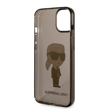 Заредете изображение във визуализатора на галерията – Original Pouch KARL LAGERFELD  Ikonik Karl Lagerfeld KLHCP14MHNIKTCK for Iphone 14 Plus black
