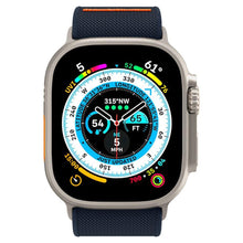 Заредете изображение във визуализатора на галерията – Fabric Strap for Apple Watch 4/5/6/7/8/SE/Ultra (44/45/49mm) Spigen Fit Lite Ultra - Navy Blue
