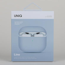 Заредете изображение във визуализатора на галерията – Uniq case Lino AirPods 3 gen Silicone blue/arctic blue
