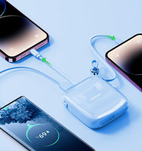 Заредете изображение във визуализатора на галерията – Joyroom powerbank 10000mAh Jelly Series 22.5W with built-in Lightning cable blue (JR-L003)
