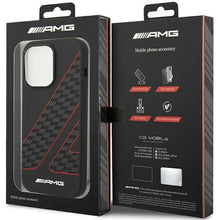 Заредете изображение във визуализатора на галерията – AMG AMHMP14X2SCFR iPhone 14 Pro Max 6.7" black/black hardcase Checkered Flag Pattern MagSafe
